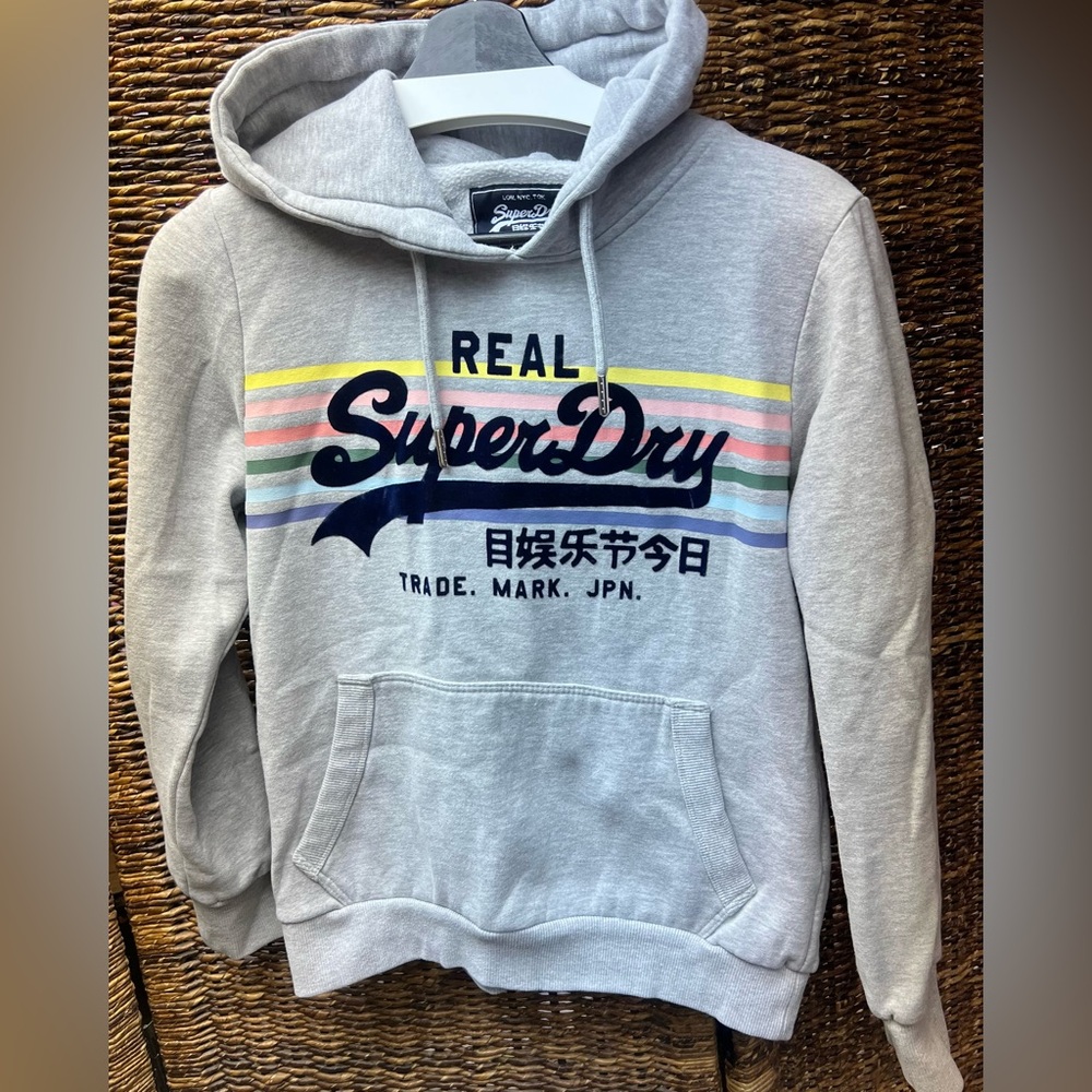 Superdry Gray Hoodie for Women’s, Estimated Size: XS
